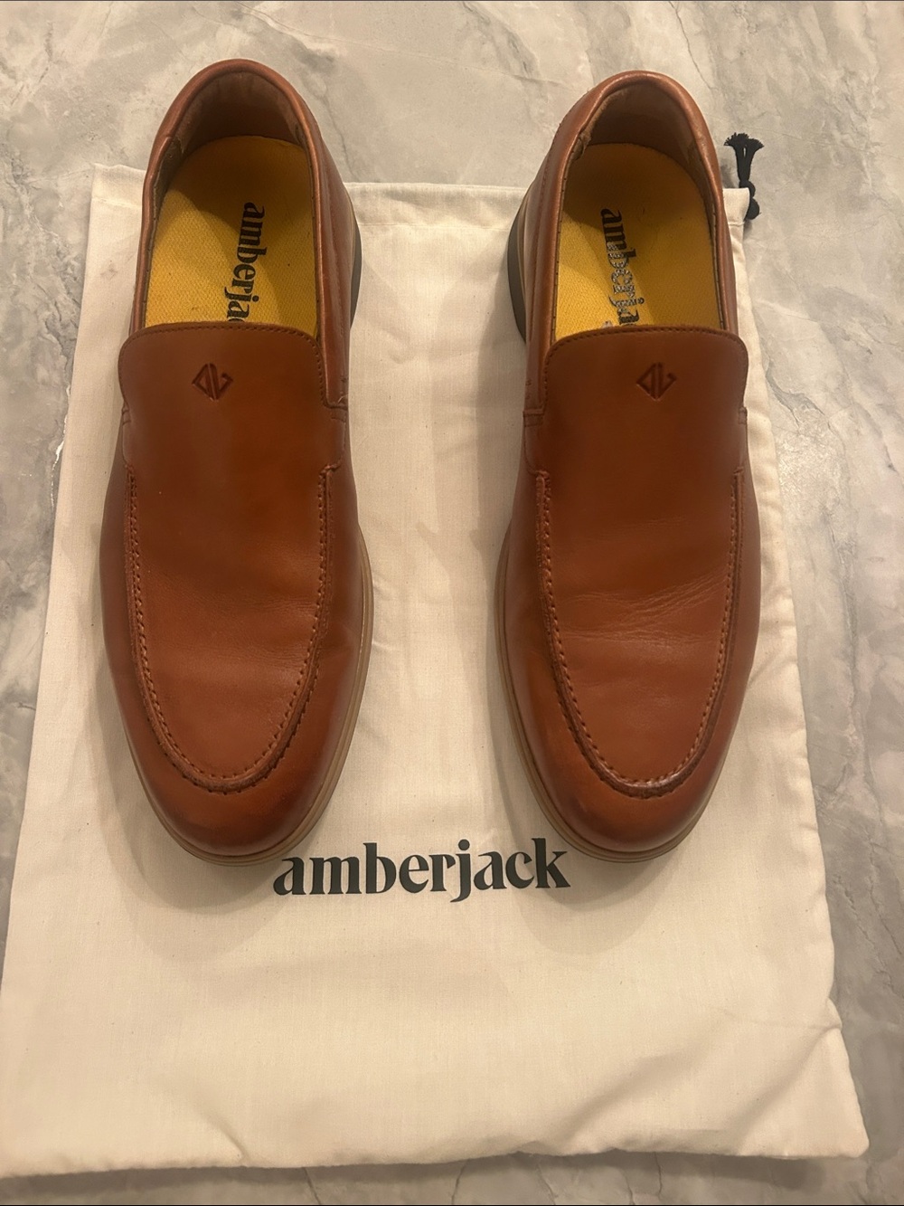 Amberjack Men’s Tan Leather Slip-On Loafers
